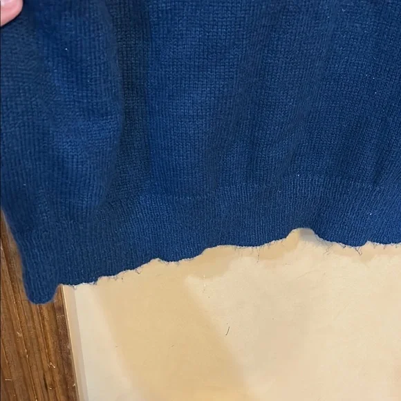 BiBi Blue Crew Neck Sweater with Red Embroidery - Picture 4 of 7